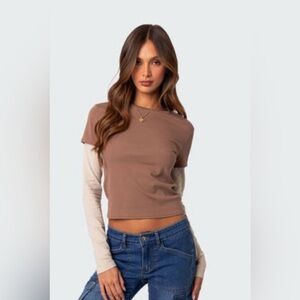 Edikted Mood Layered Long Sleeve T-Shirt
